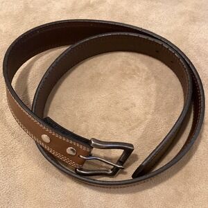 Men's Unbranded Brown Belt Size 42, Genuine Leather, Made in Mexico